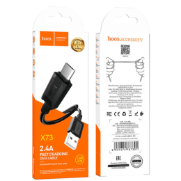 Кабель HOCO X73 USB - Micro USB (2.4A) (1M) Чорний Кабель HOCO X73 USB - Micro USB (2.4A) (1M) Чорний