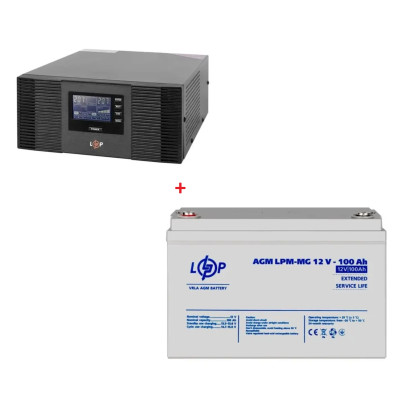 Комплект LogicPower LPM-PSW-1500VA ДБЖ + 100А батарея LogicPower Комплект LogicPower LPM-PSW-1500VA ДБЖ + 100А батарея LogicPower